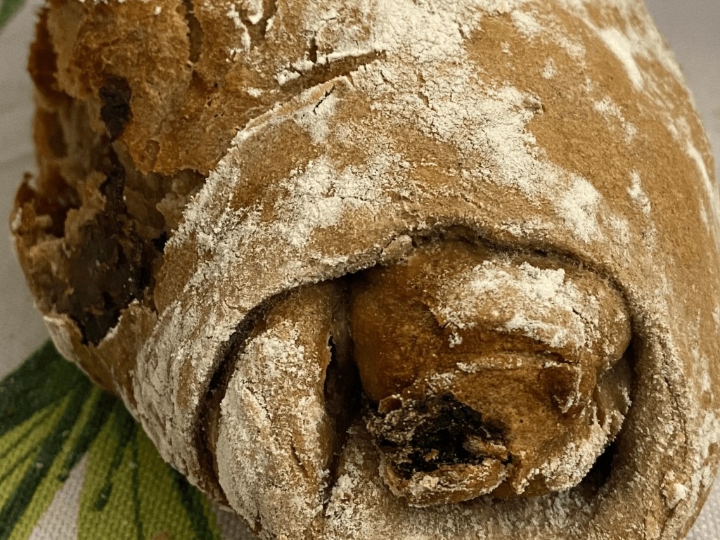 Pane con fiocchi d’avena, uvetta e farina di&nbsp;castagne